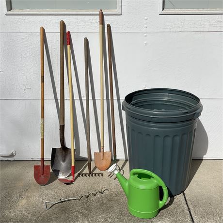 Outdoor Tools with Trash Can and More