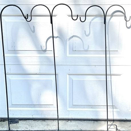Wrought Iron Single and Double Shepherds Hooks
