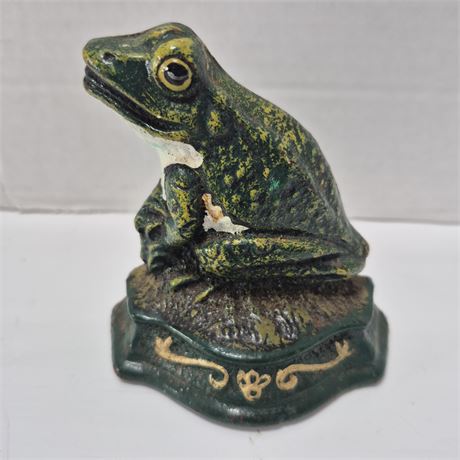 Vintage Cast Iron Frog Doorstop