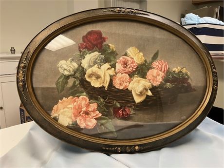 Vintage Framed Floral Picture