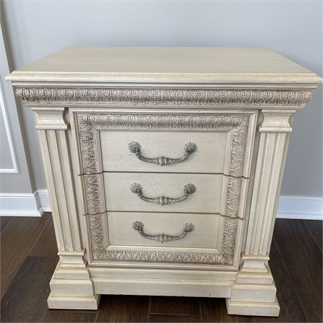 Pulaski Distressed 3-Drawer Nightstand