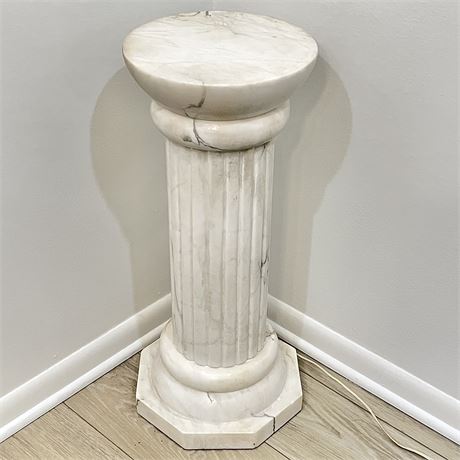 Marble Lighted Column Pedestal