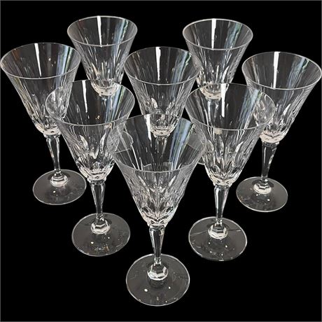 (8) Gorham Serena Cut Crystal Wine Glasses