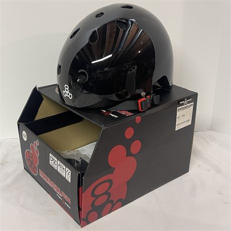 NEW Triple Eight Brainsaver Size XS/S Black Gloss Multi-Sport Helmet w/ Orig Box