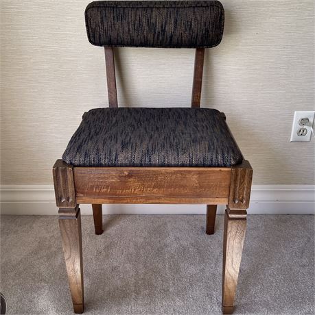 Mid Century Sewing Chair w/ Seat Storage