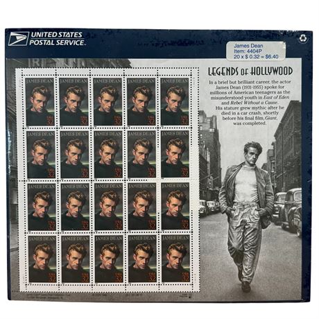 1996 James Dean USPS Postage Stamps
