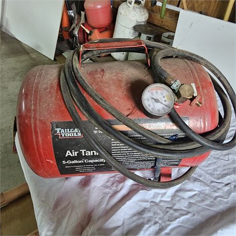 Tailgate Tools portable air tank  tank 5-gallon capacity.