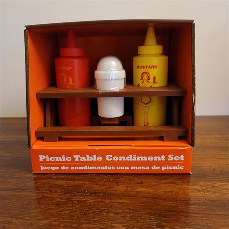 picnic table condiment holder