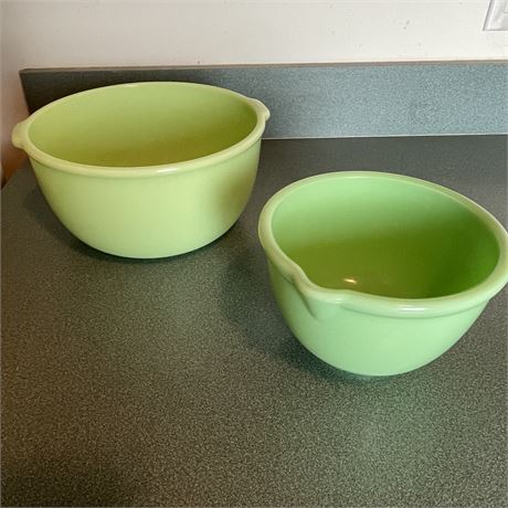 Vintage Jadeite Green Mixing Bowls