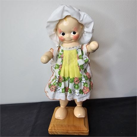 Kewpie Doll w/ Wooden Jointed Arms & Legs