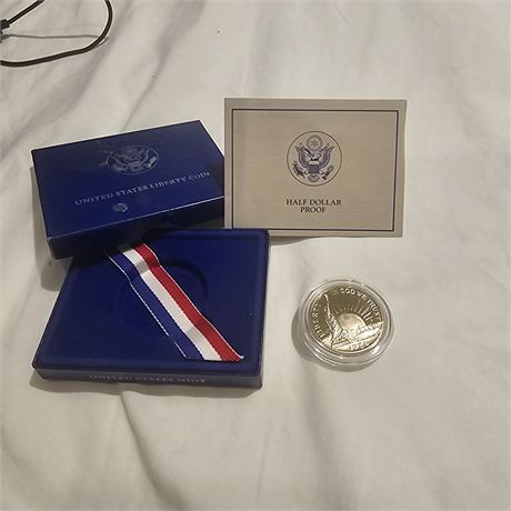 1986 Liberty Half Dollar Coin Proof