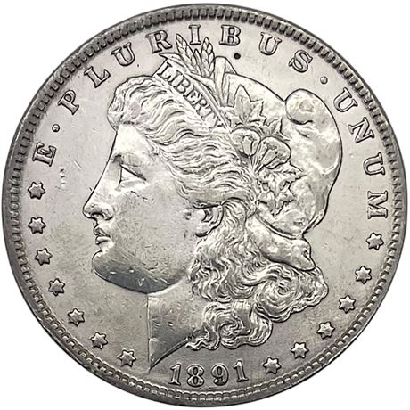 1891 Morgan 90% Silver Dollar Coin