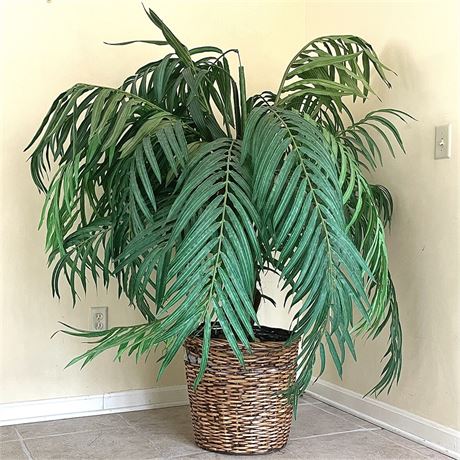 Large Wicker Potted Artificial Tree