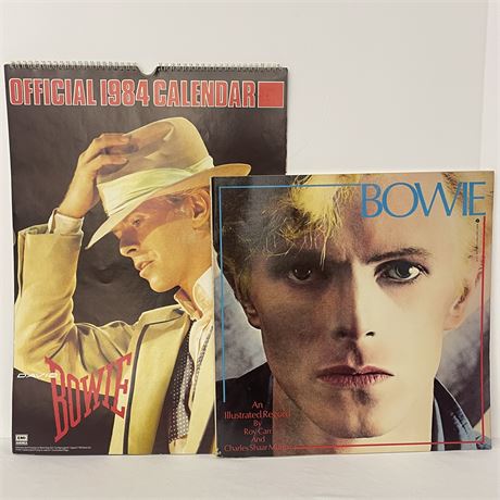 1984 David Bowie Calendar & 1981 "David Bowie An Illustrated Record" Book