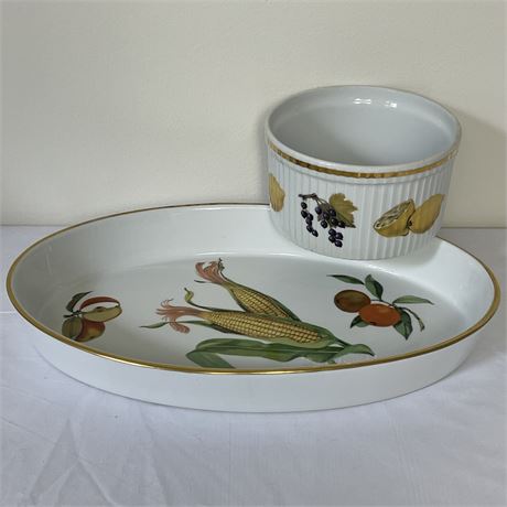 Royal Worcester Evesham Baking Dish & Soufflé Dish