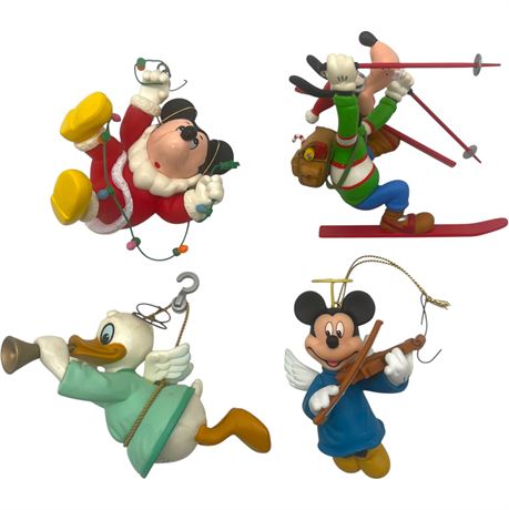 Vtg Walt Disney Mickey Mouse Ornaments