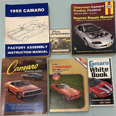 Vtg Chevrolet Camaro Manuals