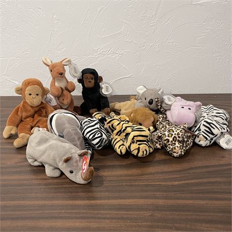 Collection of Zoo Animal TY Babies