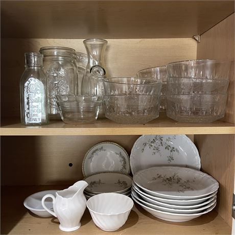 Kitchen Cabinet Cleanout - Glass and China