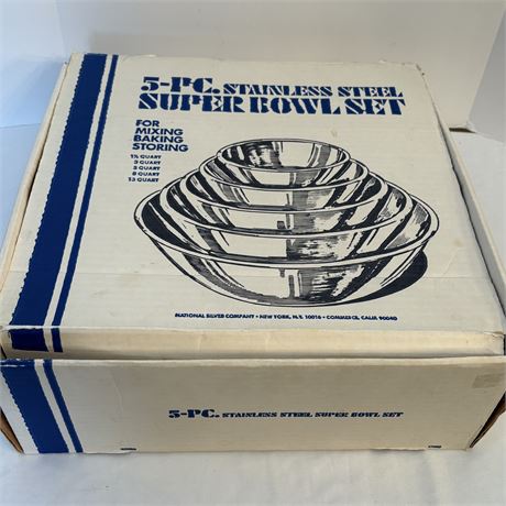 National Silver Company 5-pc Stainless Steel Super Bowl Set