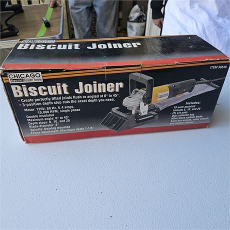 Chicago Electric Power Tools Biscuit Joiner, Item 38648.