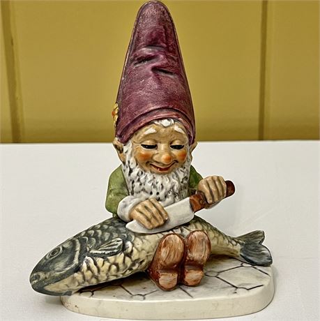 1970 Goebel Co-Boy Gnome "Tips the Fish Cleaner" Stylized Bee Figurine