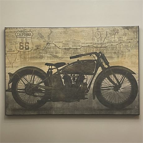 Stupell Vintage Motorcycle Canvas Print