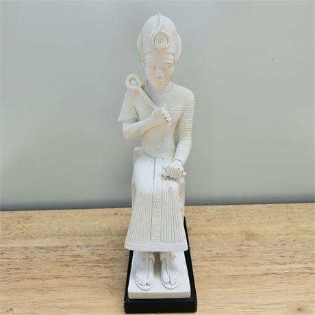 Handcrafted alabaster sculpture of Ramses~Signed