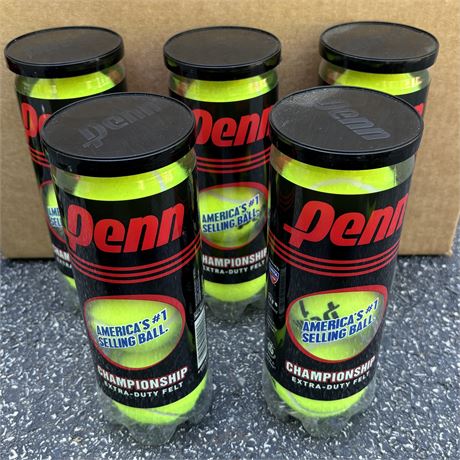 Penn Championship Extra Duty Tennis Balls - 5 Cans (15 Balls)