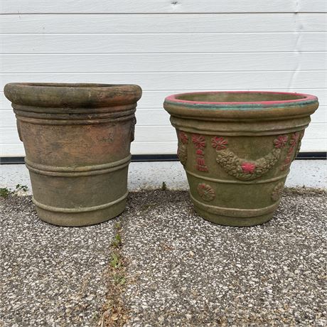 Two Large Terra-Cotta Planters