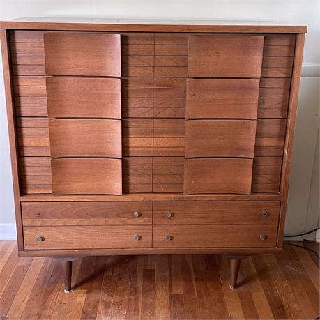 Mid Century Modern Highboy Dresser by Johnson Carper