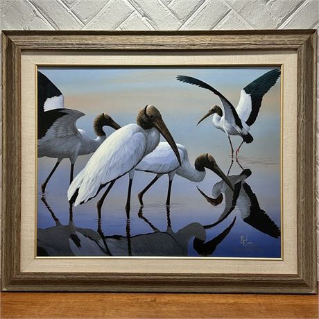 Signed Ben W. Essenburg "Wood Stork Dreams IV" Numbered 31/200 Art Print