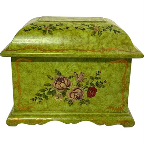 Hand-Painted Wooden Jewelry Box