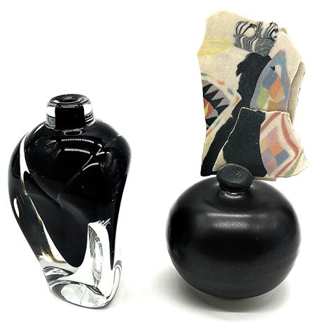 Signed Perfume Bottles - 1995 Jonathan Winifsky Art Glass & Unkown