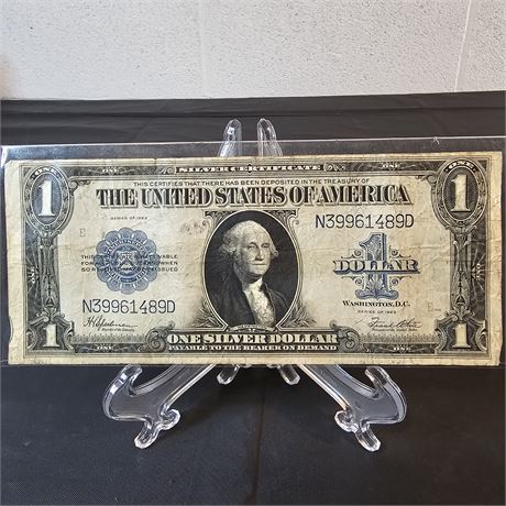1923 Large $1 Silver Certificate Dollar