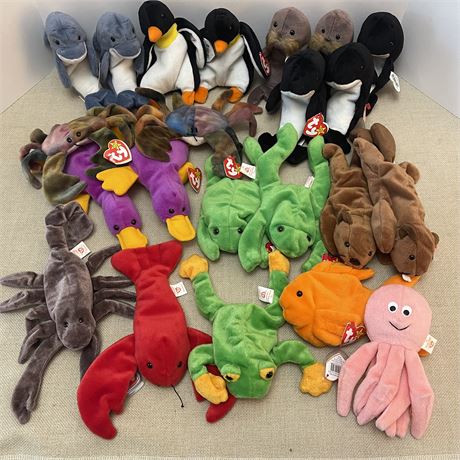 (22) TY Beanie Babies - Aquatic Animals