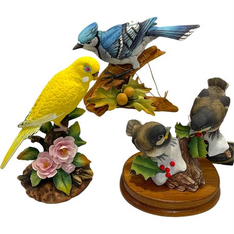 Vtg Andrea by Sadek Bird Figurine Trio