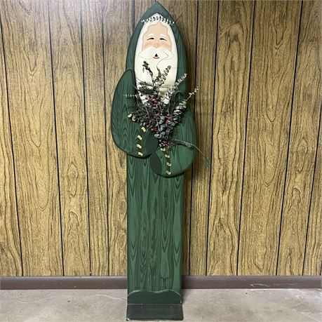 Wooden 5 ft. Painted Santa Display