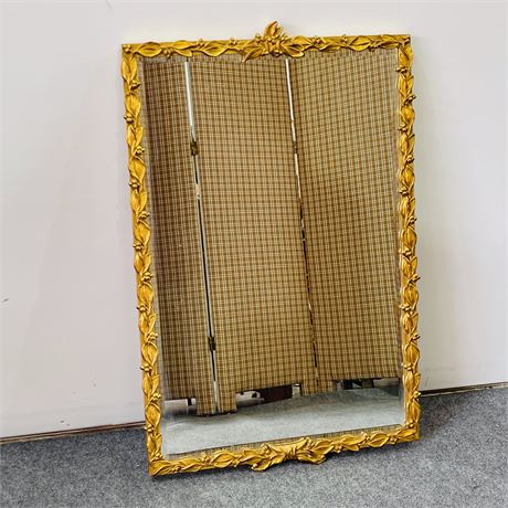 Carver's Guild Antique Gold Finish Beveled Mirror
