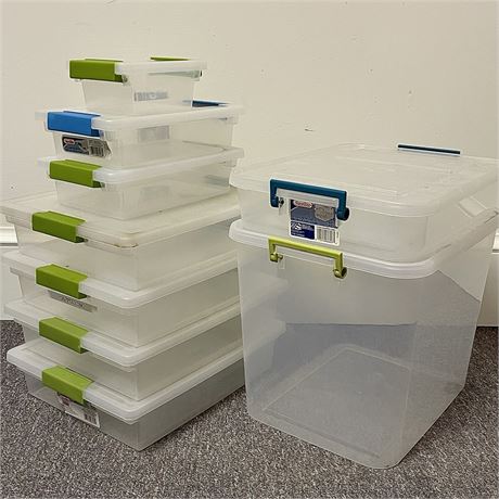 Sterilite Clip Box Lidded Storage Containers