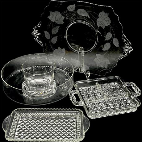 2 Pc Chip and Dip Server and other Serving Platters