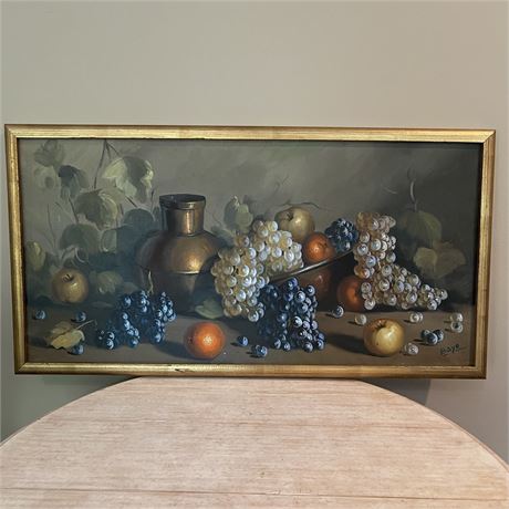 Beautiful Still Life Oil Painting on Canvas - signed