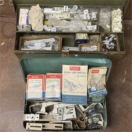 Metal Tool Boxes Filled w/ Household Hardware