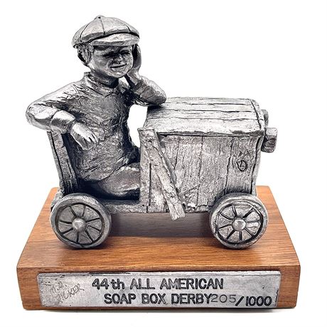 Micheal Ricker Pewter 44th All American Soapbox Derby Statue