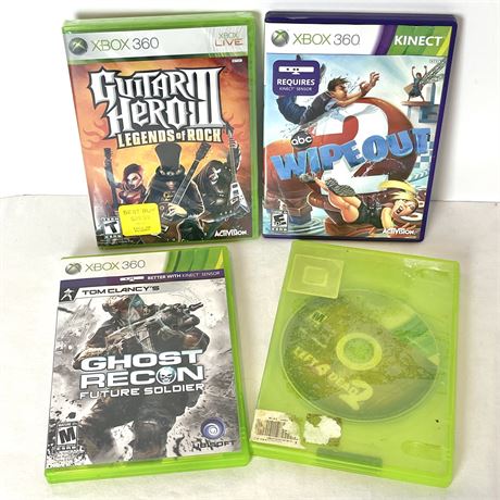 Xbox 360 Guitar Hero III, Wipe Out 2, Ghost Recon, & Left 4 Dead 2 Game Discs