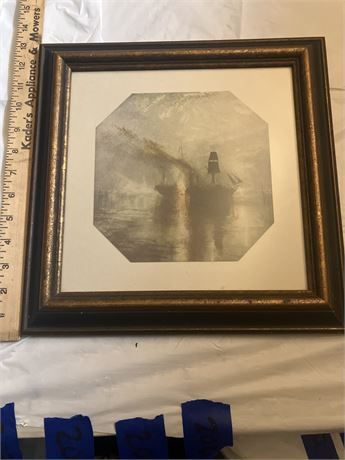 Framed print a steamship