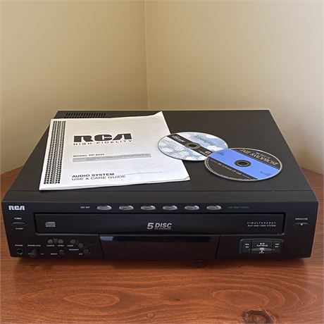 RCA RP-8065A 5-Disc Compact Disc Changer w/ Manual and CDs