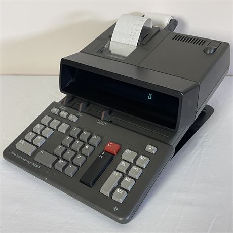 Texas Instruments Electronic Calculator Printer Display w/ Stand, Cover & Manual