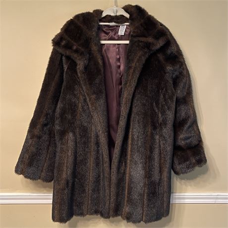 Jaclyn Smith XL Modacrylic Fur Coat