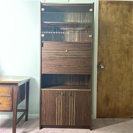 Mid-century Storage Cabinet with an Abundance of Storage and Drop-Down Shelf